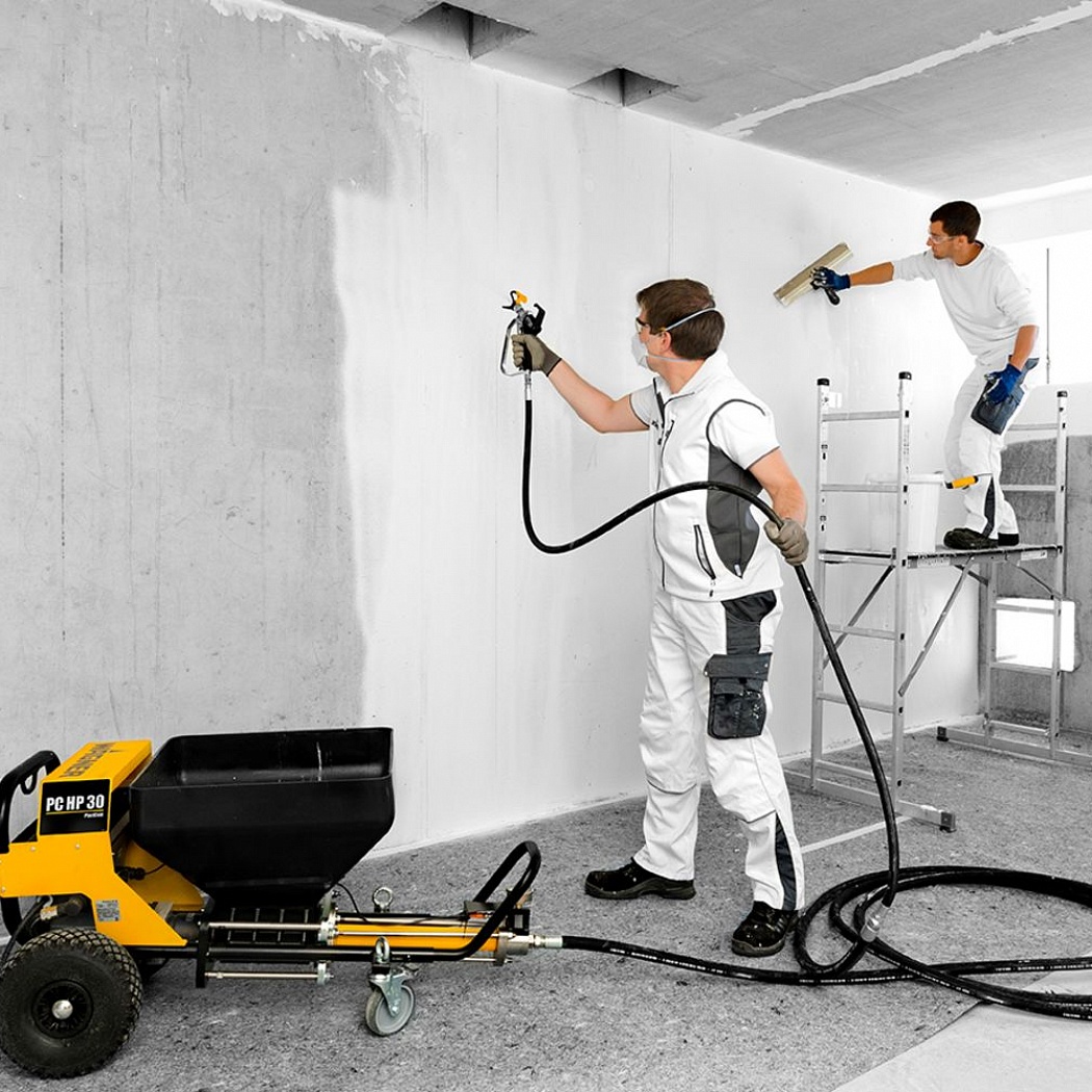 Безвоздушный способ нанесения шпаклевки